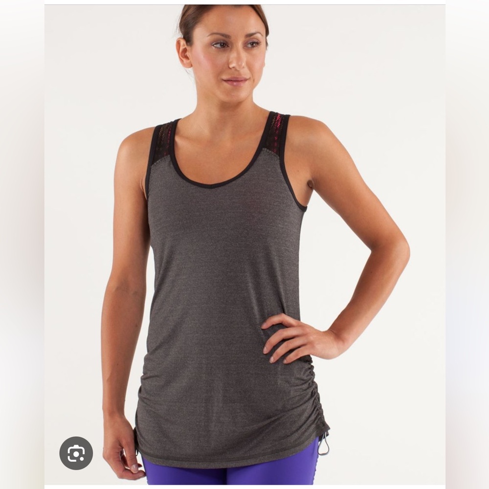 Blue and Black Mesh lululemon Tank Top - Picture 5 of 5